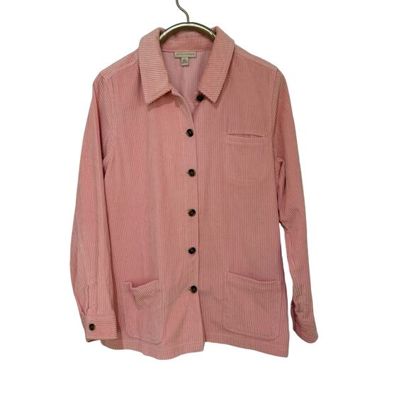 Appleseed's Pink Corduroy Shirt Jacket Shacket L - Picture 1 of 3